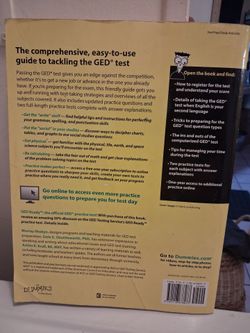 GED Test For Dummies Study Guide Book