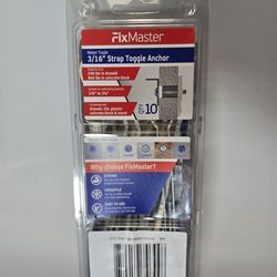 3/16" Heavy Duty Master Toggle-Bolt Strap Anchors (10 Pack) w/ 10 Steel Threaded