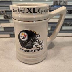 Pittsburgh Steelers Super Bowl XL Champions Stein/ Mug.