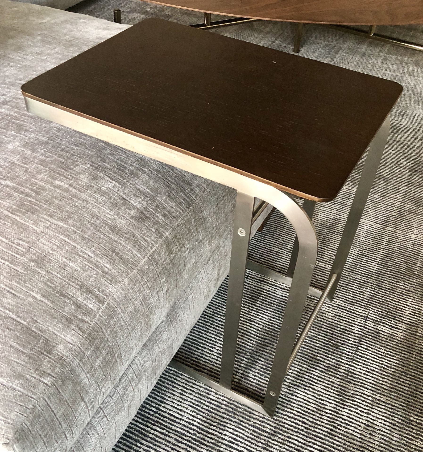 C-shaped end table