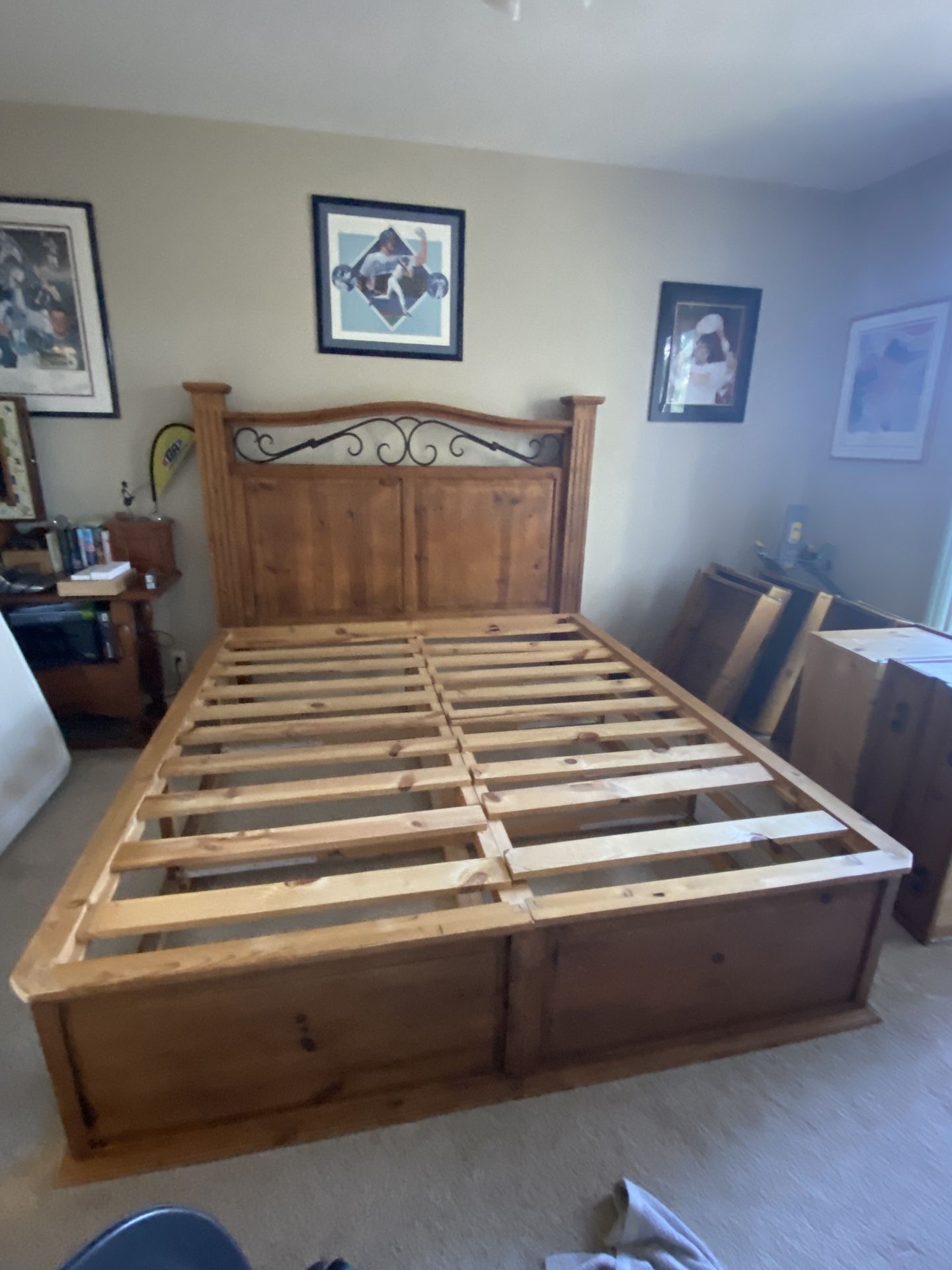Free Oversized King Bed Frame With Drawers