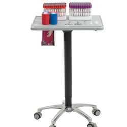 NEW phlebotomy cart table workstation with wheels Nueva mesa con ruedas estacion de trabajo flebotomia