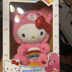 Hello Kitty x Care Bear Dressed as Cheer Bear Plush 10" New in box
