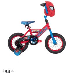12" Marvel Spider-Man Bike with Training Wheels For Kids
