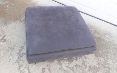 DOG BED OR OTTOMAN  BLUE 3 FOOT X 3 FOOT.  FAIR TO GOD CONDITION.  $30.