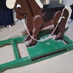 Hand Crafted Wooden Horse For Kids, For Sale 