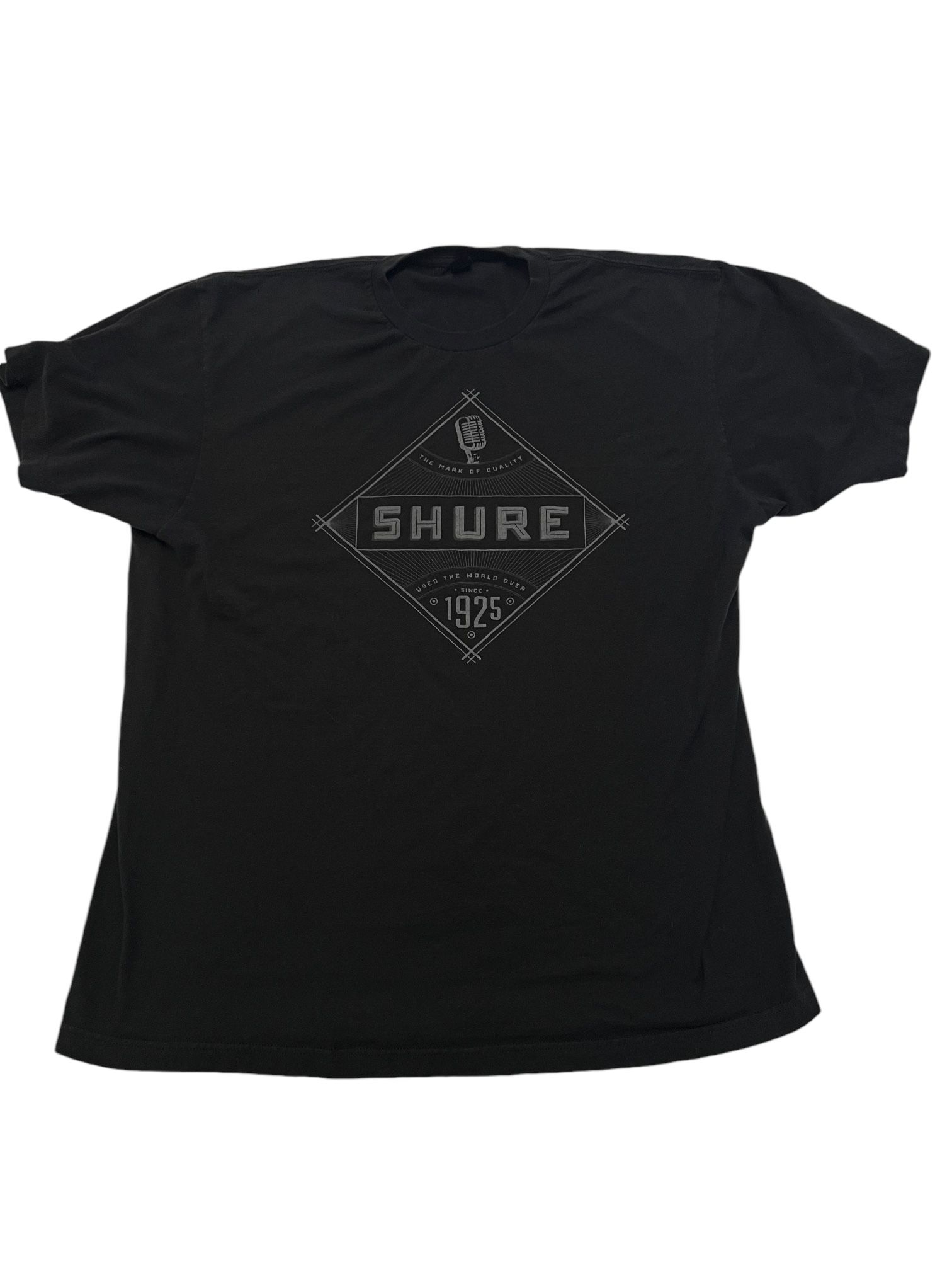 Shure Microphone T-Shirt Size XL Since 1925 - Rare Vintage - Musician , Recording