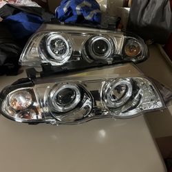 BMW 1(contact info removed) E46 3-Series 4dr Sedan-LED Halo Projector Headlights.