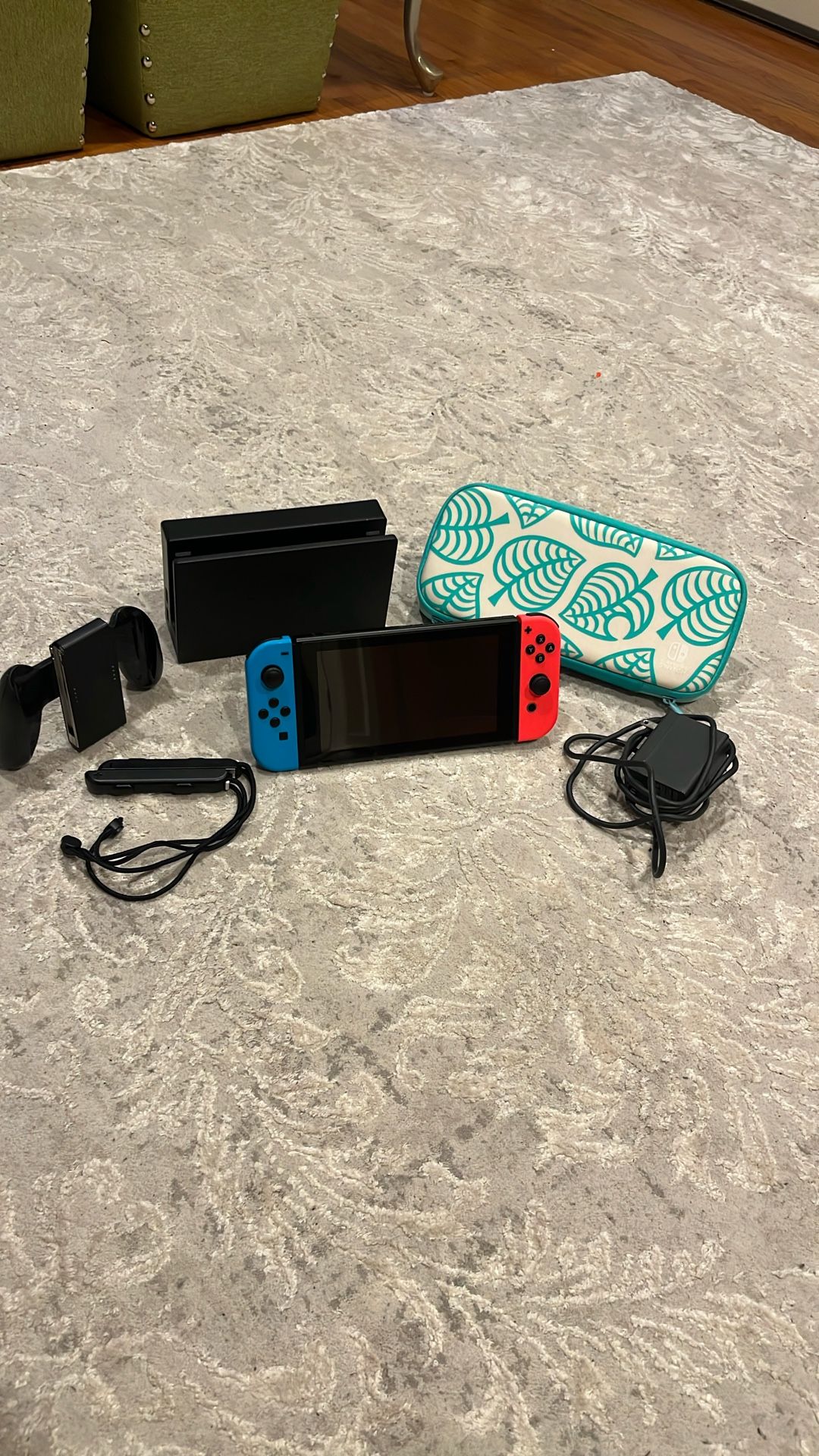 Nintendo Switch with all accessories and case