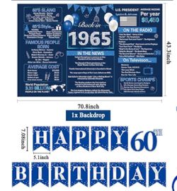 Happy Birthday 1965, 60Th - birthday decorations