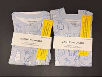 Janie and Jack Footed Pajamas 6-12 months