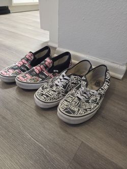 2 used pairs of vans size 11