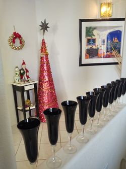 11 Black Glass SOREL LE Flutes New