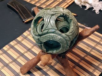 Jade Chinese Puzzle on a stand