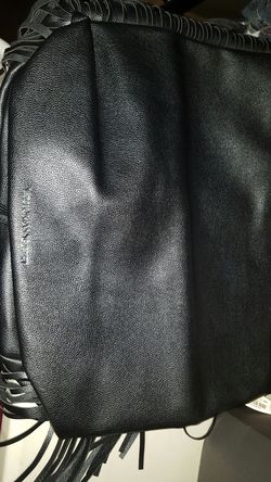 Victoria Secret drawstring LEATHER SATCHEL