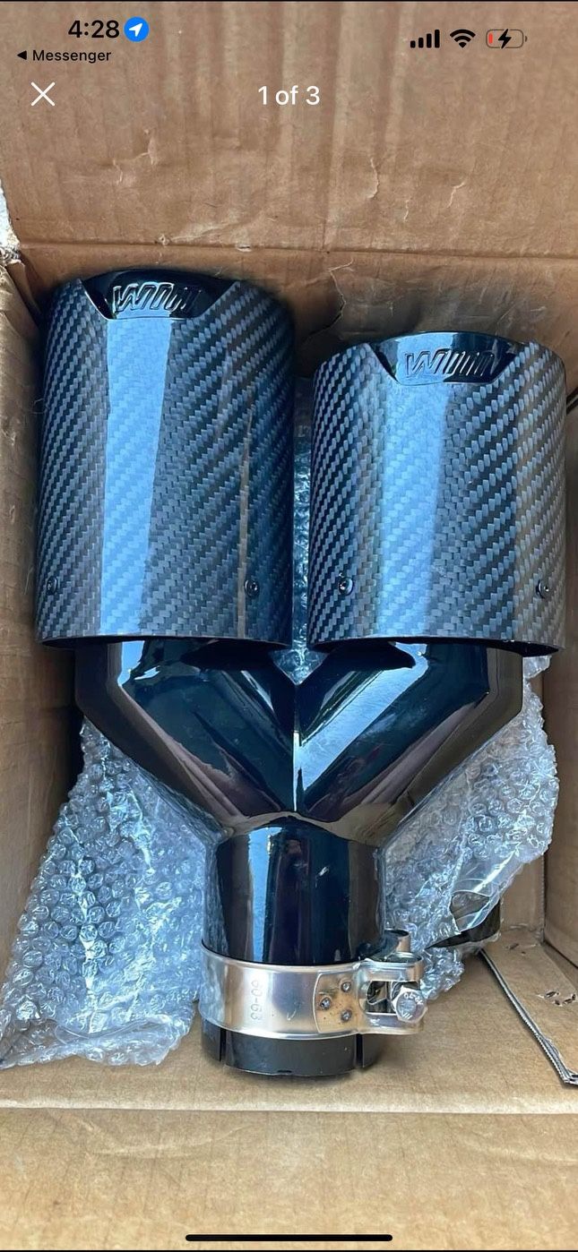 BMW M Style Carbon Fiber Exhaust Tips 4in