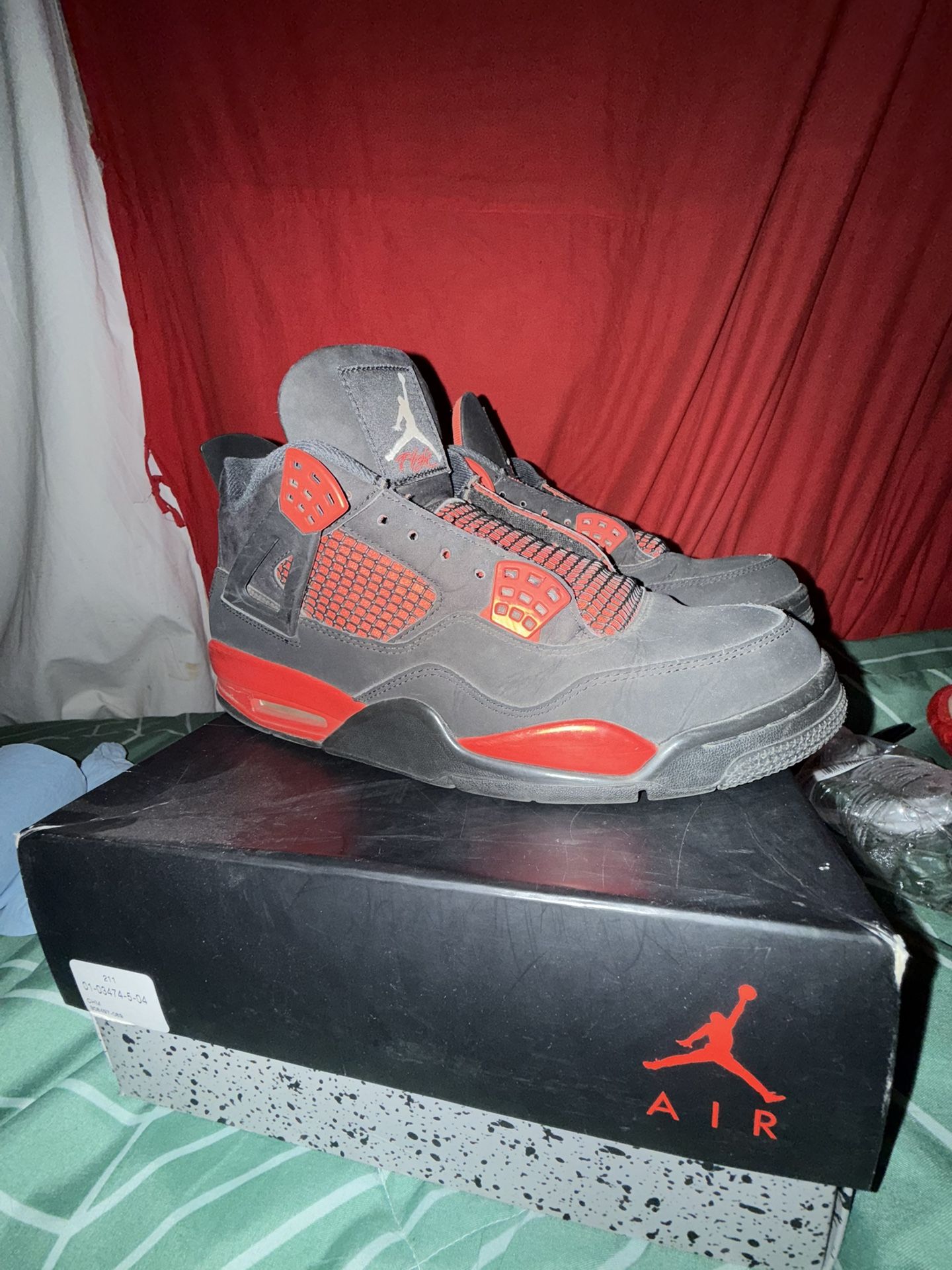 Red Thunder Jordan 4 Size 11