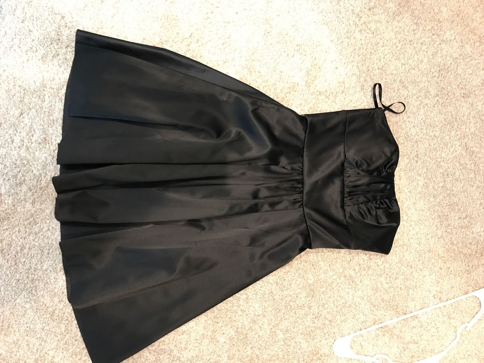 White House Black Market 00 black faux leather cocktail dress
