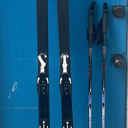 Rossignol EVO trail cross country skis, NNN bindings, and poles