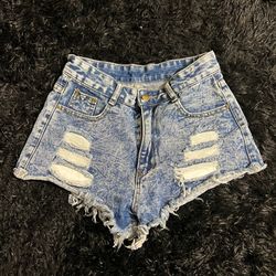 High Waist Denim Shorts High Rise Jeans Shorts Ripped Pants Summer Casual Pants