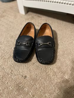 Boys Black Dressing Shoes Size 2