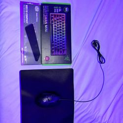 Razer Keyboard Wristwrest Mouse And Mousepad Combo