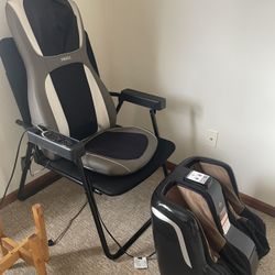 Homedics Back And Neck Massager And Foot Massager With Supporting Chair