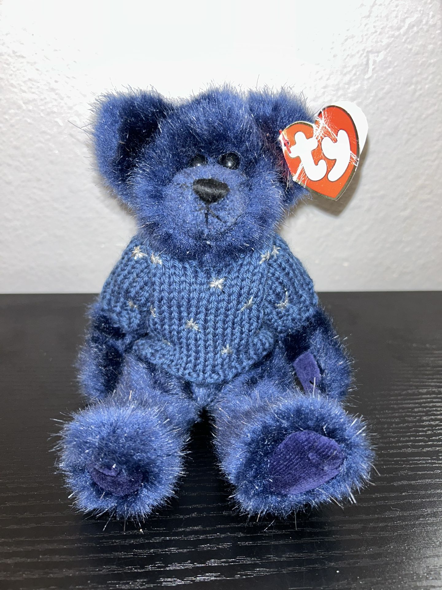 TY Beanie Baby 1993 Retired Orion Posable Blue Bear ATTIC TREASURES Handmade