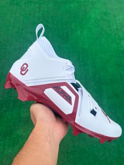 JORDAN ALPHA MENACE PRO 3 “UNIVERSITY OF OKLAHOMA” FOOTBALL CLEATS (Size 13, Men’s)
