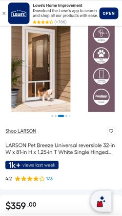 LARSON Pet Breeze Universal reversible SCREEN DOOR
