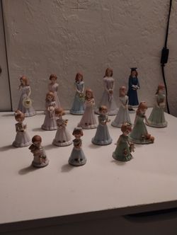  Vintage Enesco Growing Up Birthday Girls Figurine Lot 
