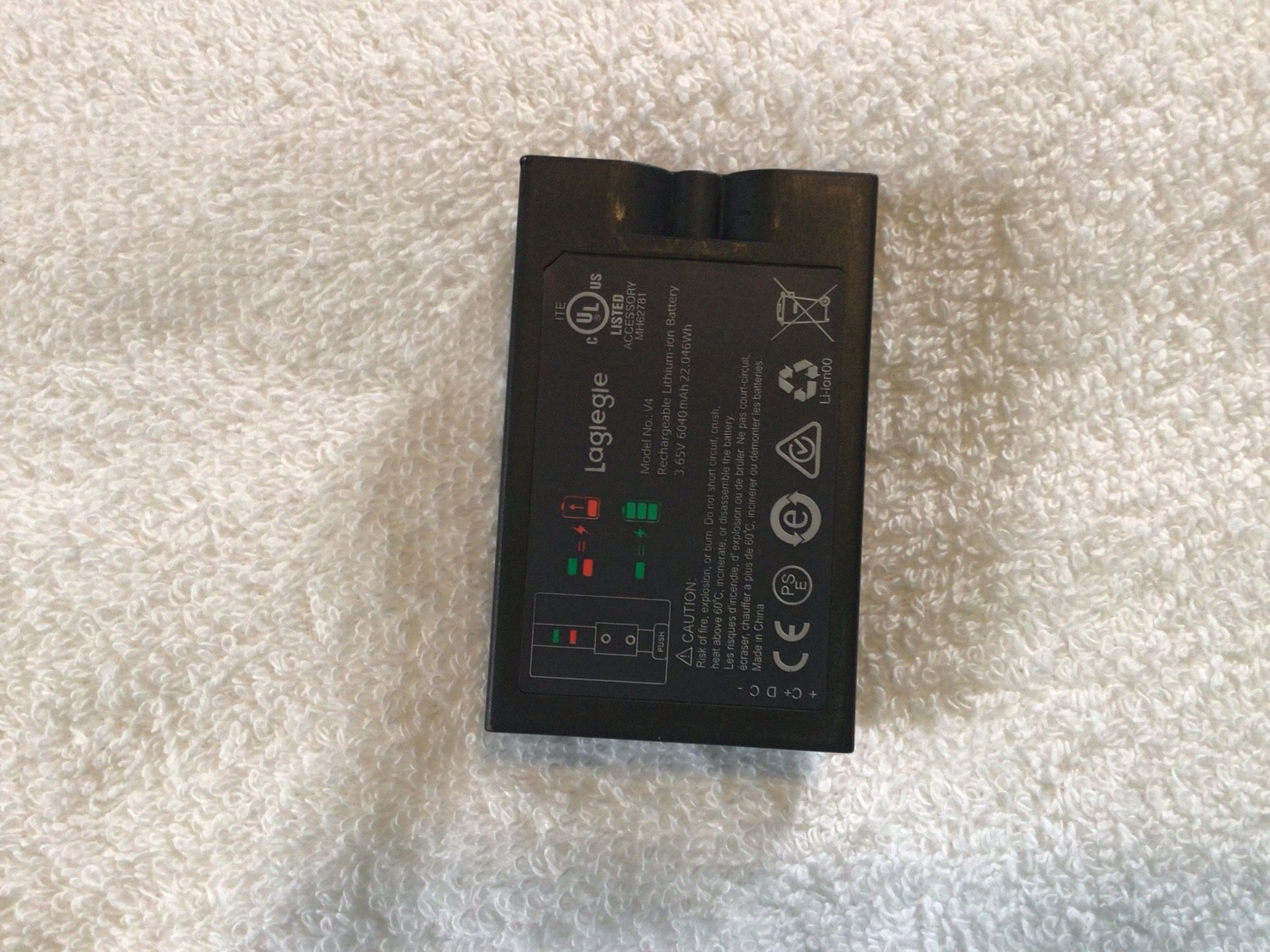 Replacement Ring Doorbell Battery Model V4, 3.65V 6040mAh 22.046Wh