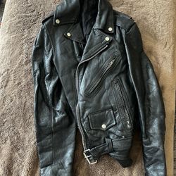 Vintage Leather Moto Jacket 
