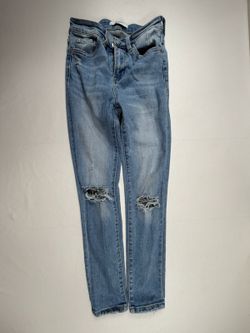 Zenana Light Blue Distressed Skinny Jeans Size 24