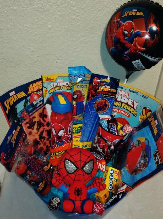 Spiderman Birthday Gift Basket