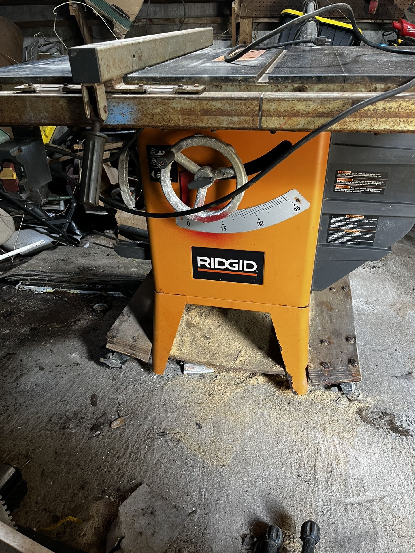 Ridgid 10” Shop Table Saw