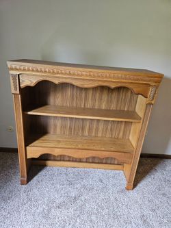 Bassett Wood Bookcase with Carved Detail