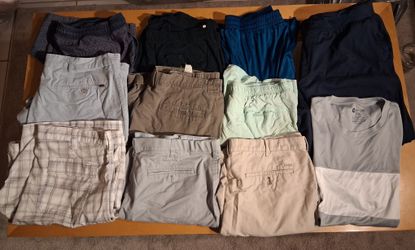 11 pieces lot of mens XL clothes 9 shorts 1 sweatpants 1 top $10 FIRM FOR ALL!