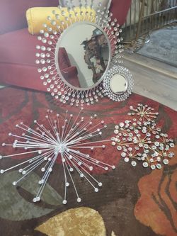 Large Wall Crystal Gem Stone Decor Set 5 Piece