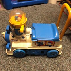 Smurf Coleco Poppin Push Train