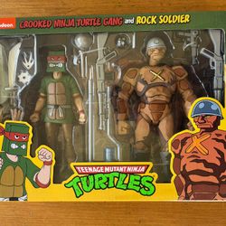Neca TMNT Crooked Ninja Turtle Gang And Rock Soldier