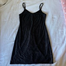 Xhilaration Black Floral Lace Mini Dress Adjustable Spaghetti Strap Target