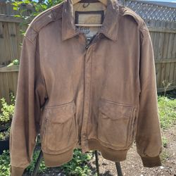 Men's Global Identity Brown Leather G III Bomber Jacket  Bin z