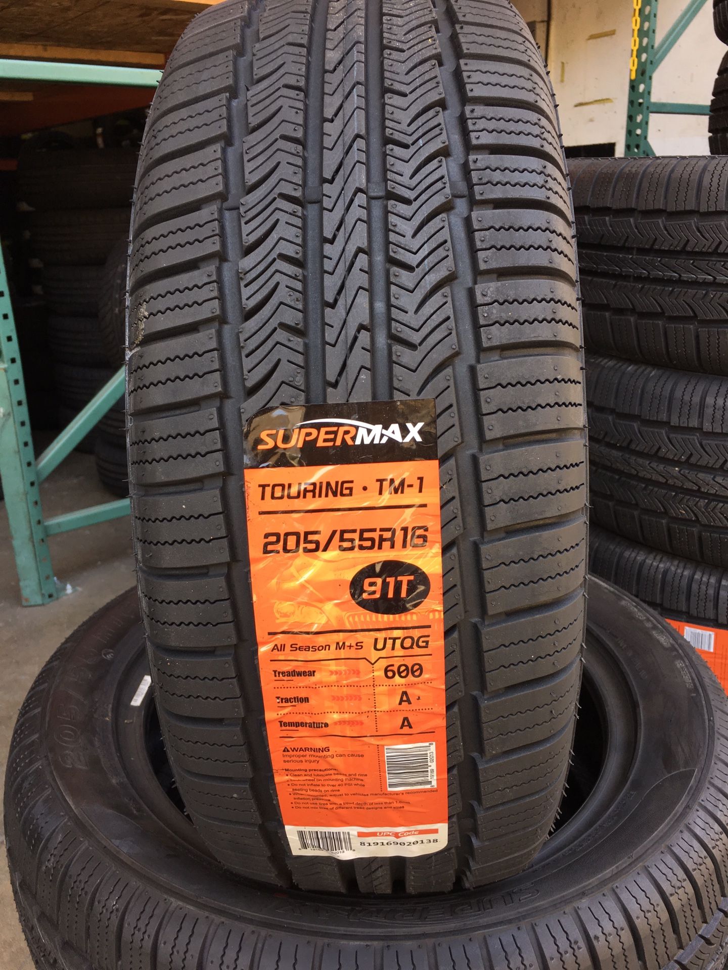 New 205/55R16 Supermax TM-1 tires for sale