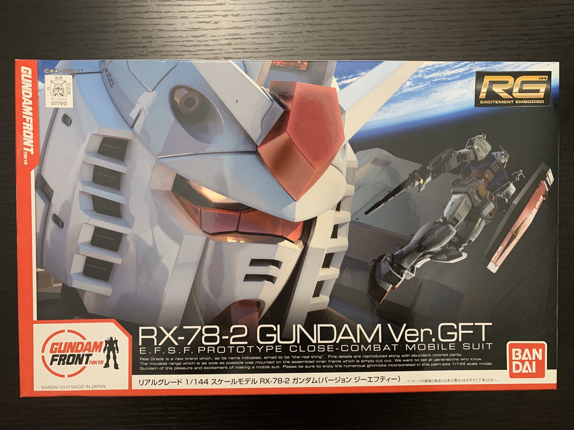 Bandai RG 1/144 RX-78-2 Gundam - Ver.GFT