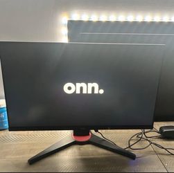 Onn 24" FHD (1920 x 1080p) 180hz 1ms FreeSync Gaming Monitor with HDMI and DP Cables, Black