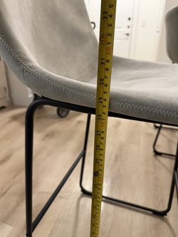 Grey Suede Bar Stools