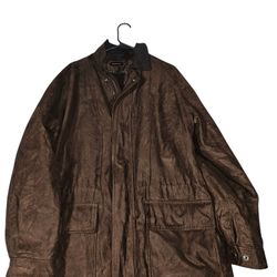 CLAIBORNE Mens Sueded Anorak Jacket Quilted Large