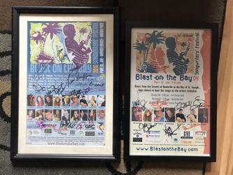 Blast on The Bay Songwriters Festival Framed Pictures From 2009 & 2010 festivals - Autographed by all of the songwriters - $75 each