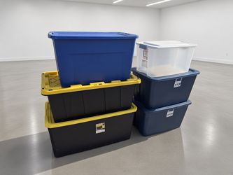 $40 for all 6! 6 Plastic Storage Bin Containers! All good condition!